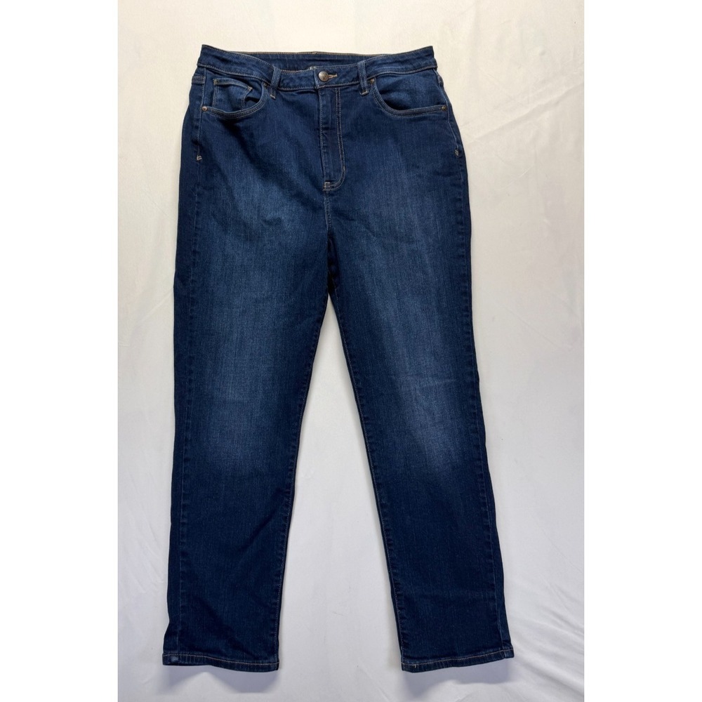 Venusβ Jeans Womens 12 Blue Denim Cotton Dark Wash Straight Leg Everyday Wear